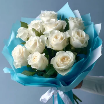 Белые розы «Тишина зимы»
