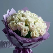 Белые розы &laquo;Нежность вечера&raquo; 0