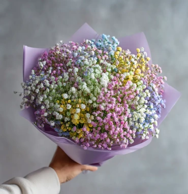 Монобукет из гипсофилы «Пушистая симфония»