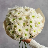 Монобукет из хризантем &laquo;Тепло момента&raquo; 0