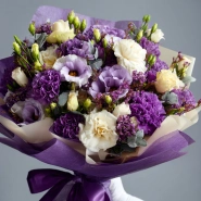 Букет с эустомами &laquo;Сиреневый шепот&raquo; 0