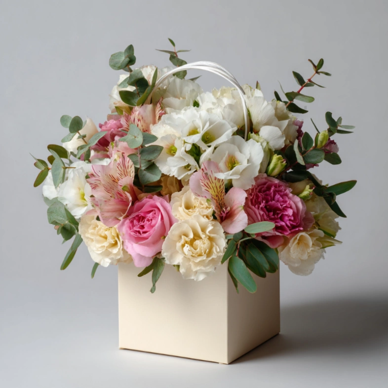 Цветы в сумочке &laquo;Прогулка по Парижу&raquo;