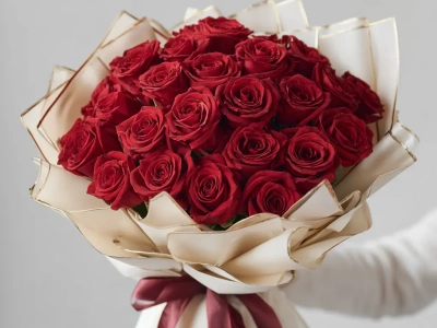 Красные розы «Рубиновое сияние»